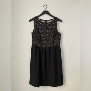 Ann Taylor LOFT Women's Size 6 Cocktail Dress - black - lace.